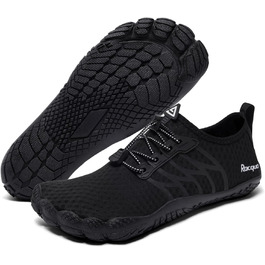 Водні черевики Raqua для жінок та чоловіків: дихаючі, швидковисихаючі, для плавання, басейну та пляжу. Розмір 39 EU, колір чорний. Модель Wz119
