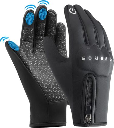 Велосипедні рукавички ROCKBROS з гелевою підкладкою та захистом зап'ястя. Теплі, вітрозахисні, нековзні рукавички для чоловіків та жінок.