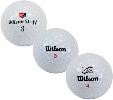 Преміальні гольф-м'ячі Wilson Mix 50 шт, AAAAA, білі, як нові (Lakeballs)