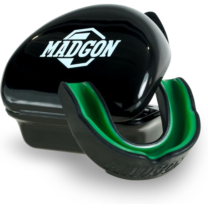 Захисний капу для спорту Guardian MADGON: бокс, кікбоксинг, MMA - чорний/зелений