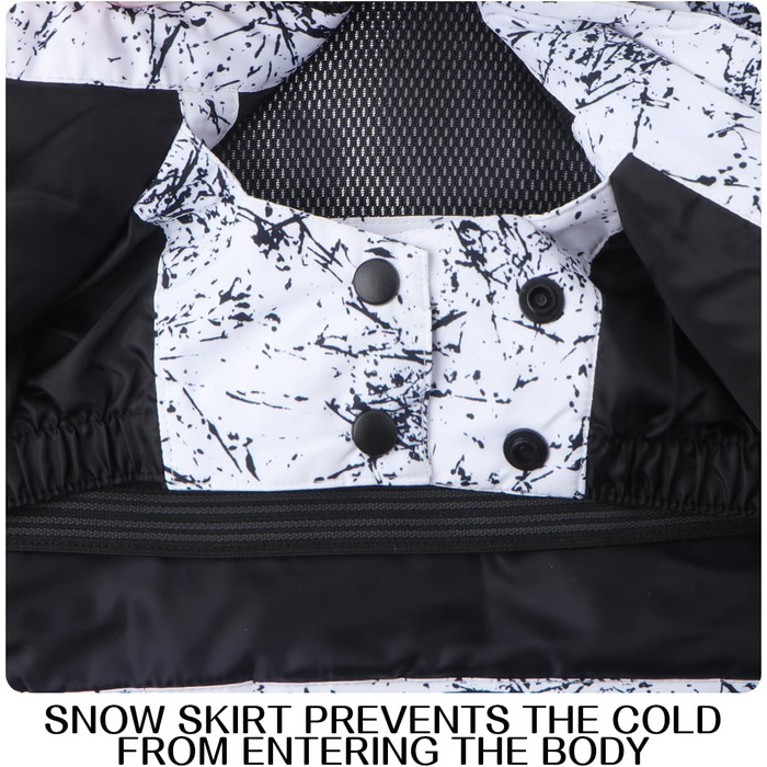 Дитячний сніговий костюм для лижного спорту: штани та куртка, водонепроникний, для хлопчиків та дівчаток, білий/квітковий принт, розмір 14-16