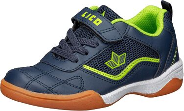 Дитячі спортивні зальні черевики Lico Sloan для занять спортом, 33 EU, блакитний та лимонний кольори