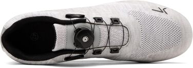 Велотуфлі чоловічі/жіночі для велоспорту, сумісні з Peloton, Look SPD SPD-SL Lock Delta, білі, 41 EU, сірі