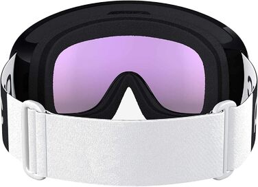 Гірськолижна маска POC Fovea Clarity Comp для змагань, біло-синя, антивідблиск, вентиляція