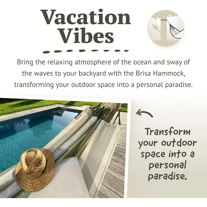 Гамак LA SIESTA® Brisa - класичний двомісний, ручної роботи з Колумбії, ширина 160 см, для відпочинку в приміщенні та на вулиці (Cedar)