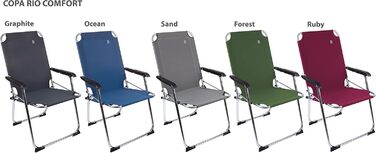 Крісло для кемпінгу Bo-Camp Copa Rio Comfort: складане, для відпочинку на природі та риболовлі (бежеве)