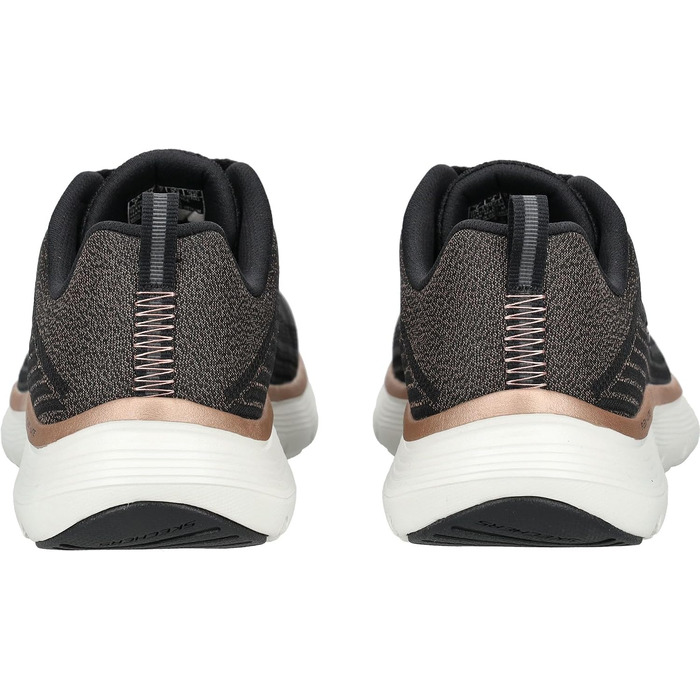 Жіночі кросівки Skechers Flex Appeal 5.0 — Спортивне взуття з дихаючої сітки, чорні з рожевою обробкою (розмір 39.5 EU)