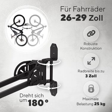 Настінна підставка для велосипеда Optio Cycle | Металева стійка для зберігання велосипеда в гаражі