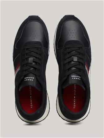 Кросівки Tommy Hilfiger Runner Evo Mix Stitch білі (44 EU, чорний)