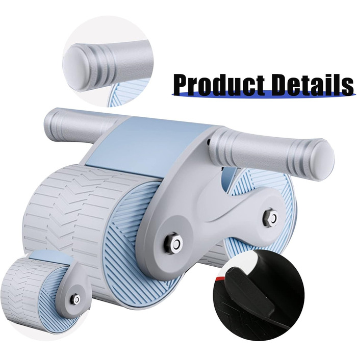 AB Roller TWSOUL: тренажер для пресу з автоматичним відскоком та килимком, для силових тренувань