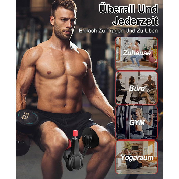 Тренування стегон та тазу: тренажер для жінок та чоловіків, чорний | Фітнес обладнання для дому