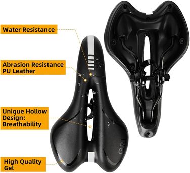 Зручний чоловічий велосипедний сідло з гелевою накладкою, ергономічне спортивне сідло для гірських велосипедів, підходить для чоловіків та жінок