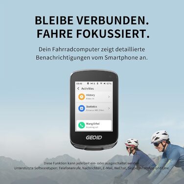Велокомп'ютер GEOID CC700 Pro GPS з сенсорним екраном 2.8