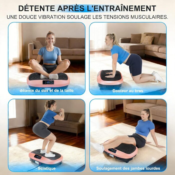 Віброплатформа для фітнесу Sport Home (Рожева) - 6 програм, для схуднення та м'язів