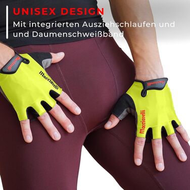 Велосипедні рукавички MACCIAVEI для чоловіків та жінок - рукавички Habfinger MTB - літні велоспортивні рукавички для гірського велосипеда, шосе та даунхілу (M, жовті)