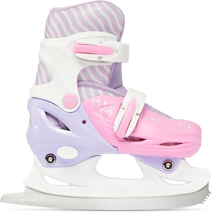 Роликові ковзани для дівчаток RAVEN, регульовані, з LED-підсвіткою, 30-33 (18,5-20,5 см), Loret з ковзанами