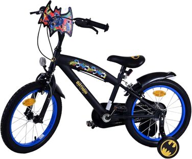 Дитячий велосипед Volare Batman 16 дюймів чорного кольору - безпека, комфорт та розваги!