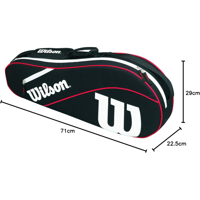 Сумка для тенісу Wilson Advantage III чорна - професійна тенісна сумка для ракет та аксесуарів