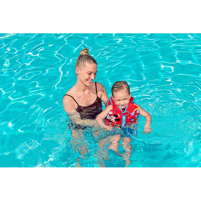 Дитячий жилет для плавання Bestway Swim Safe ABC Disney Junior Mickey & Friends, рівень B, 1-3 роки, червоний