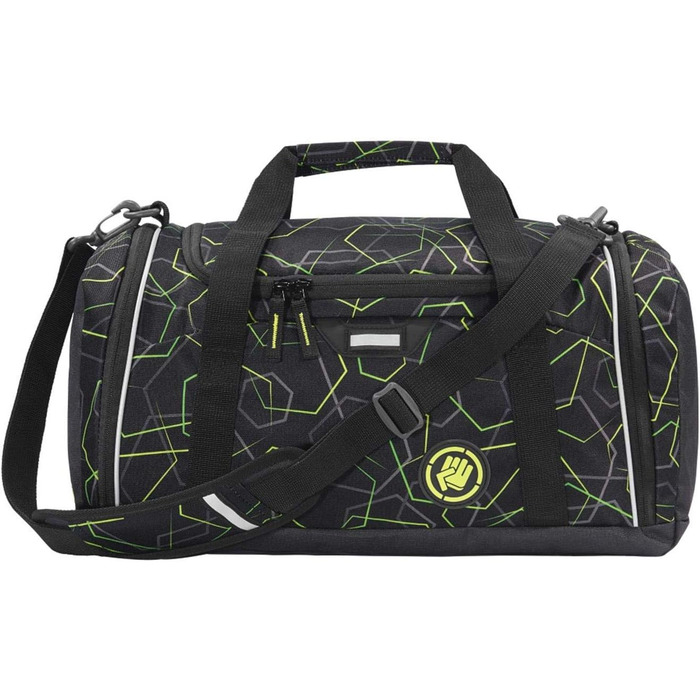 Спортивна сумка Coocazoo SporterPorter, 20 л, чорна, з відділенням для взуття, бічною кишенею, відділом для вологого одягу, знімним і регульованим плечовим ременем, для школярів від 5 класу