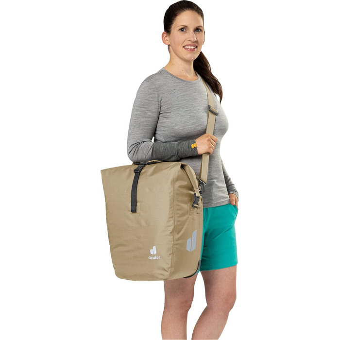 Велосипедна водонепроникна сумка на багажник Deuter Weybridge 25+5 л, бежевого кольору