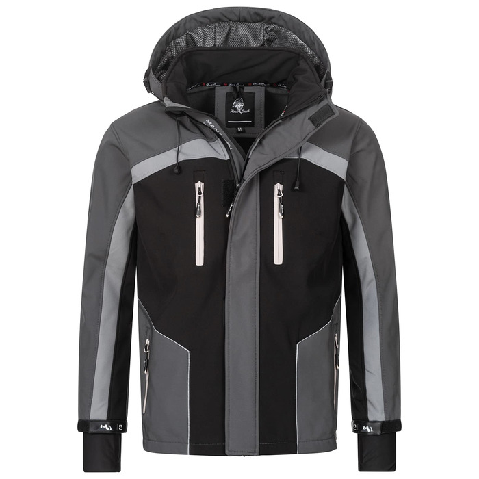 Чоловіча куртка Softshell Rock Creek Outdoor H-311, темно-сіра, розмір XL