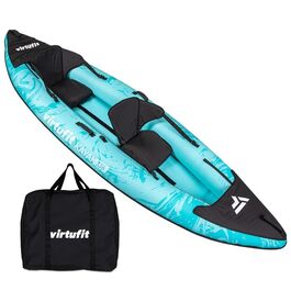 Надувний каяк VirtuFit Kajak 335 для 2-3 осіб – стабільна конструкція, комплект з сидіннями та веслами – для моря, річки та озера – 335 см, блакитний