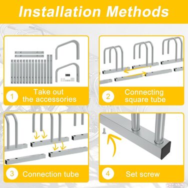 Підставка для велосипедів на 6 велосипедів FIVMEN: настінний/підлоговий монтаж, 37 см між колесами, для MTB, шосе, 30-65 мм шини