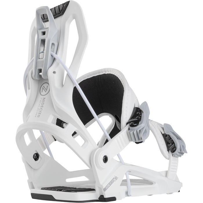 Кріплення для сноуборду Nidecker Flow Nexus – Білий – Комфортний All-Mountain Flex з нейлоновою платформою, розмір L
