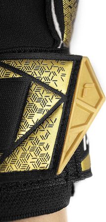Воротарські рукавички Reusch Attrakt Gold X Evolution Cut з підтримкою пальців, унісекс, розмір 9.5, чорні-золоті-білі