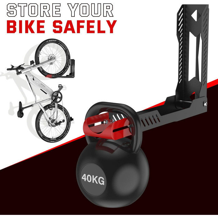 Настінна підставка для велосипеда IMAYCC, до 40 кг, білий (1 шт.)/червоний (2 шт.)