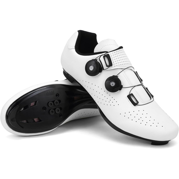 Велосипедні шкарпетки для чоловіків: MTB, шосе, крос-кантрі, кросівки, дихаючі, для занять спортом у приміщенні та на відкритому повітрі. Сумісні з SPD/SPD-SL. Колір: зелений (46 EU, білий).