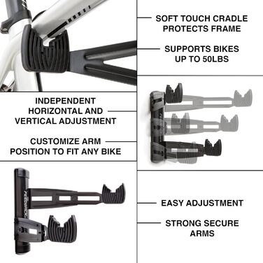 Стійка для зберігання велосипедів Feedback Sports Velo Wall 2D, чорна, універсальна
