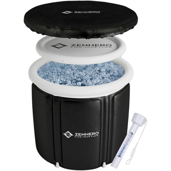 Набір для криотерапії Zenhero Recovery Eisbad (85 см Ø) – комфорт та простір, термометр, 5 шарів ізоляції