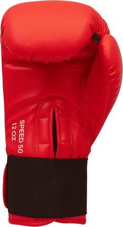 Боксерські рукавички adidas Speed 50 для дорослих, 12oz, червоні, комфортні та довговічні
