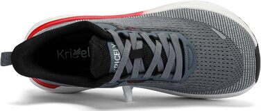 Кріцелі: бігові кросівки для чоловіків з широкою передньою частиною. Ідеальні для трейлраннінгу, бігу по доріжках, трекінгу, спорту та фітнесу. Легкі, зручні, сірі, розмір 41.5 EU