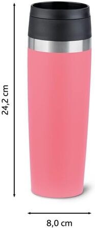 Термокухоль Emsa Travel Mug Classic 0,5 л, нержавіюча сталь, з гвинтовим затвором та відкриттям на 360°, Petrol Blau
