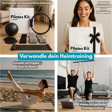 Набір для пілатесу: фітнес-гумки, стрічки для фітнесу, кільце, диски для ковзання, для дому та спортзалу