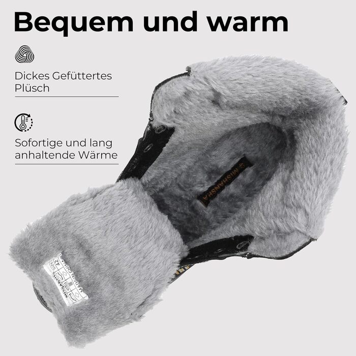 Зимові черевики Mishansha Herren: теплі, з підкладкою, антиковзаючі, класичні, розмір 39-48 EU, чорний