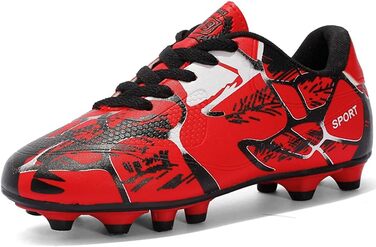 Дитячі футбольні бутси для хлопчиків та дівчаток, червоні. Розмір 37 EU. Тренувальні футбольні черевики для унісекс.