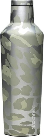 Термобутилка Corkcicle Canteen 473 мл, нержавіюча сталь, тришарова ізоляція, сніжний леопард