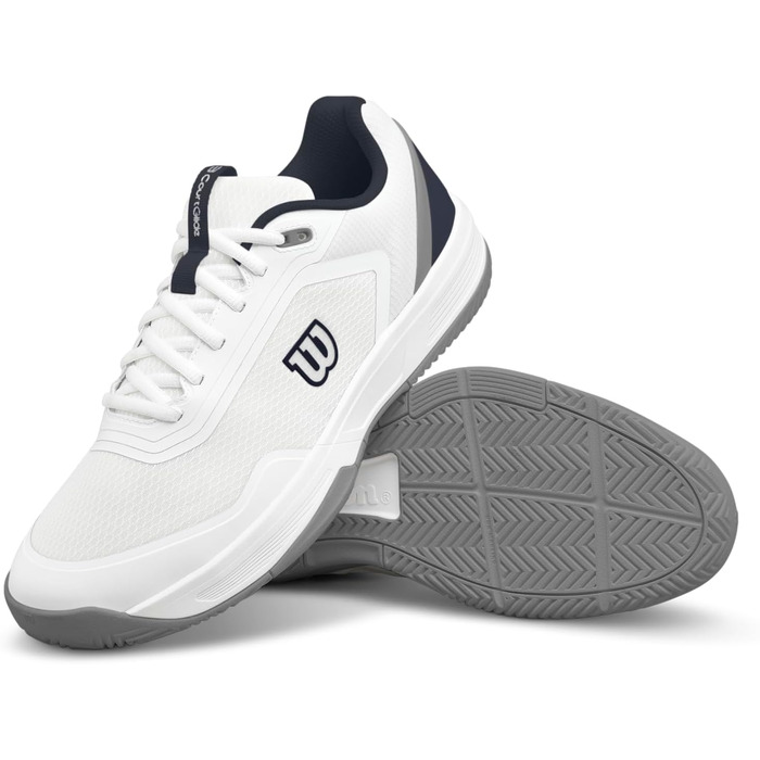 Тенісні кросівки Wilson Courtglide для чоловіків, біло-темно-синій, Quarry (44 2/3 EU, X-Weit)