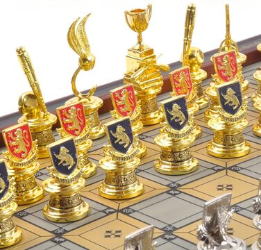 Шахи Квідич сріблясто-золотисті The Noble Collection — подарунковий набір фанатам Гаррі Поттера