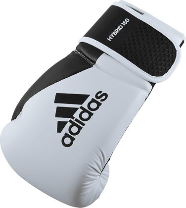 Боксерські рукавички adidas Hybrid 150 для боксу, кікбоксингу та ММА, універсальні, для чоловіків і жінок, різні ваги, чорні/білі