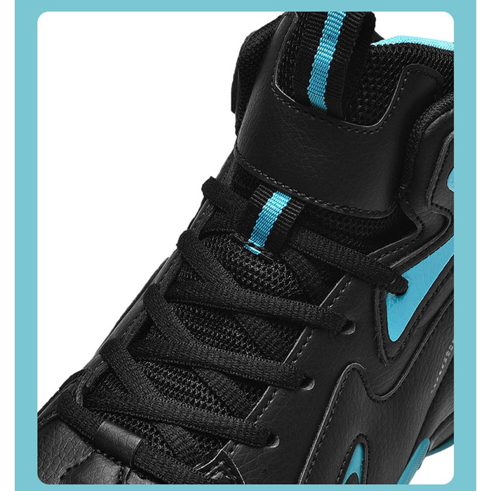 Чоловічі баскетбольні кросівки для занять спортом, дитячі кросівки, кросівки для залу та вулиці, бігові кросівки (47 EU, Чорний) 47 EU Чорний