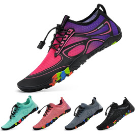 Водні шльопанці/тапочки для плавання та водних видів спорту WateLves, чоловічі та жіночі, швидковисихаючі, для дайвінгу, серфінгу, йоги, туризму, повсякденного носіння, 36-48 EU, рожевий, фіолетовий, 40 EU