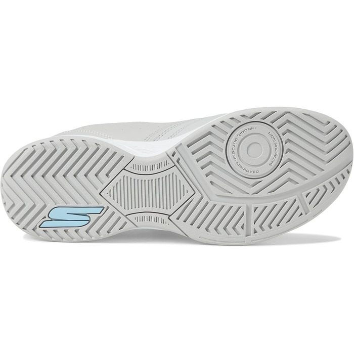 Кросівки для піклболу Skechers Viper Court Smash для залів та вулиці, жіночі, сірі (розмір 36 EU), комфортна посадка