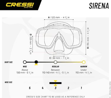 Маска для снорклінгу Cressi Sirena Premium чорно-червона унісекс