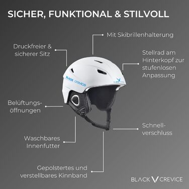 Гірськолижний шолом Black Crevice Kitzbühel, полікарбонат, дихаючий, для чоловіків та жінок, регульований розмір