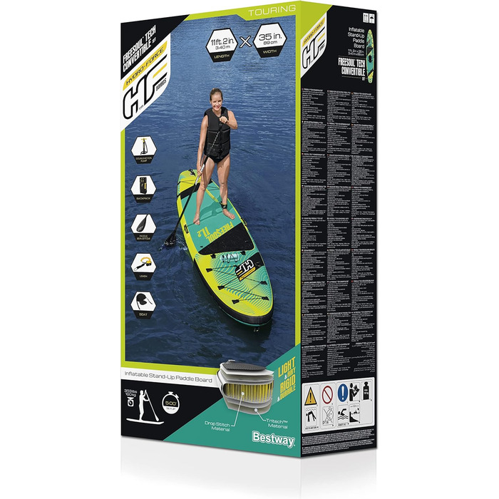SUP дошка Bestway Hydro-Force Freesoul Tech 340x89x15 см, комплект для турингу